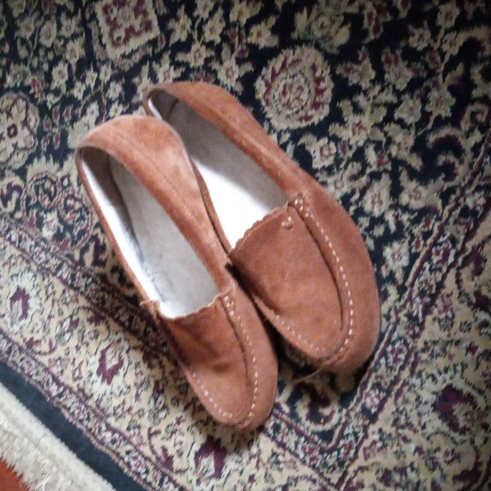 Vivonic McKenzie Toffee Suede Sherpa Lined Driving Moccasin/Slipper